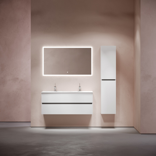 Тумба под раковину Sancos Urban UR120-2W 119х45х55 подвесная цвет белый - фото 2